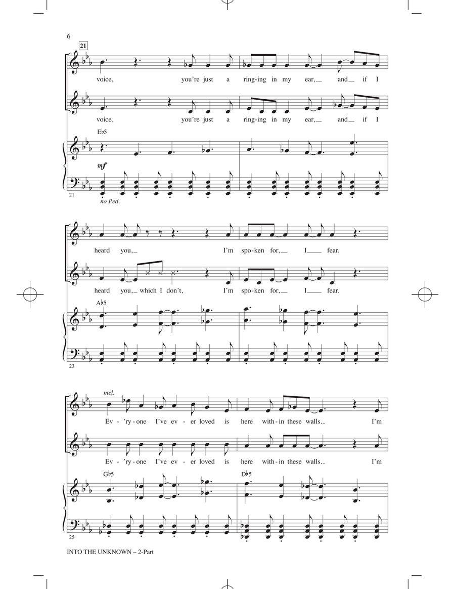 Into The Unknown (from Disney's Frozen 2) (arr. Roger Emerson) 2-Part scores gallery preview page 5