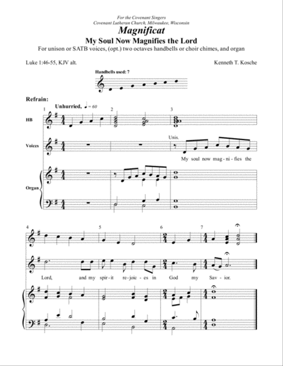 Little Magnificat Little Magnificat 4-Part scores gallery preview page 1