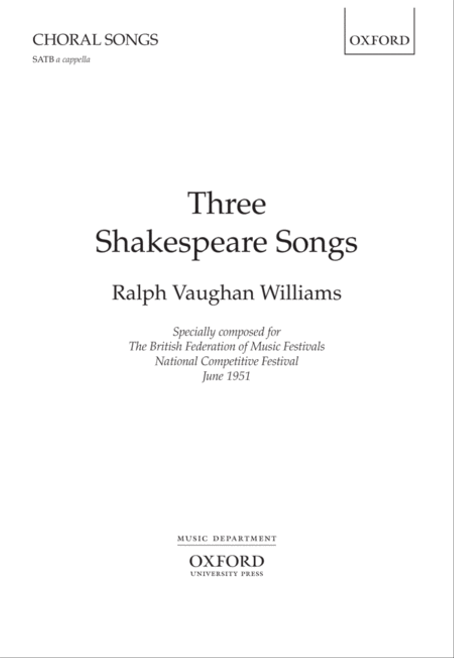 Three Shakespeare Songs