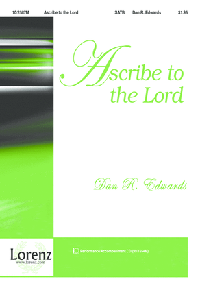 Book cover for Ascribe to the Lord