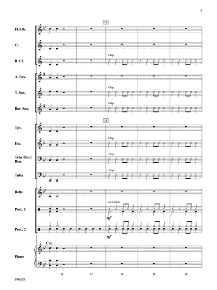 Atomic Clock: Score Atomic Clock: Score Concert Band scores gallery preview page 5
