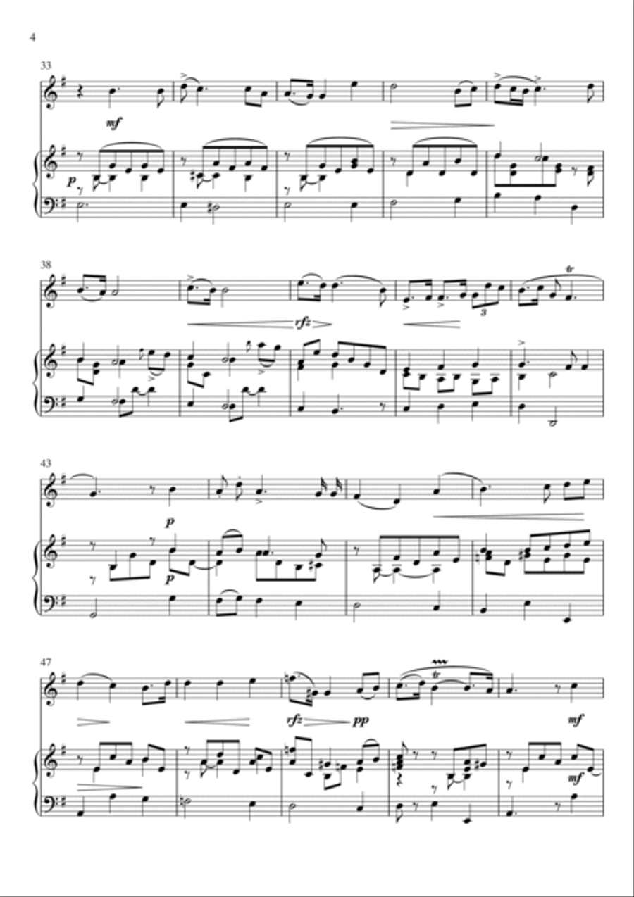 Antonio Cesti - Intorno all idol mio (Piano and Violin) Small Ensemble scores gallery preview page 4