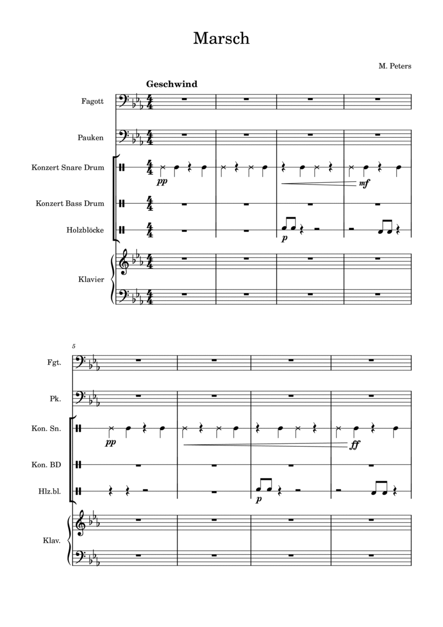 March/Marsch Bassoon scores gallery preview page 1