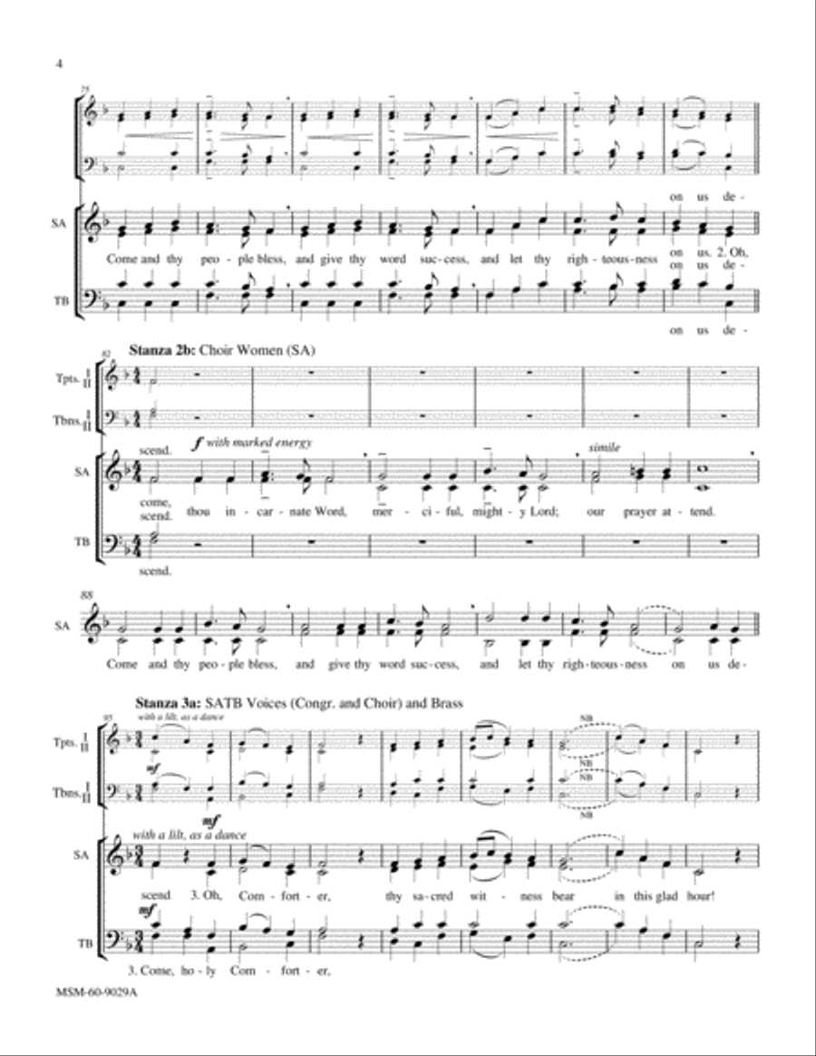 Come, Thou Almighty King Choir scores gallery preview page 6
