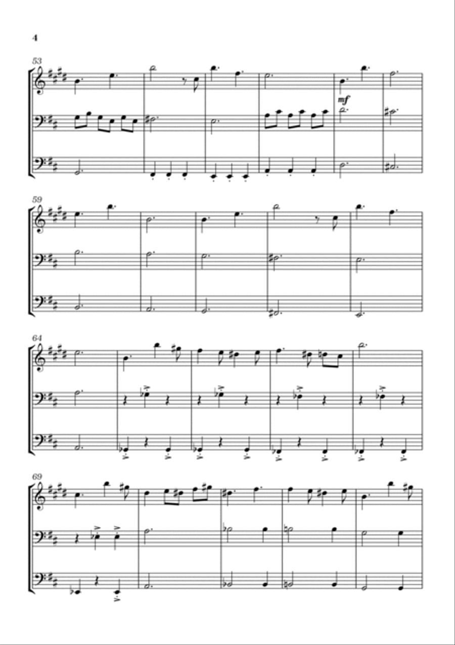 Fallen Down Brass Trio scores gallery preview page 4