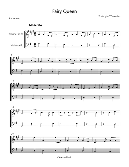 Fairy Queen - Clarinet and Cello Sheet Music image number null
