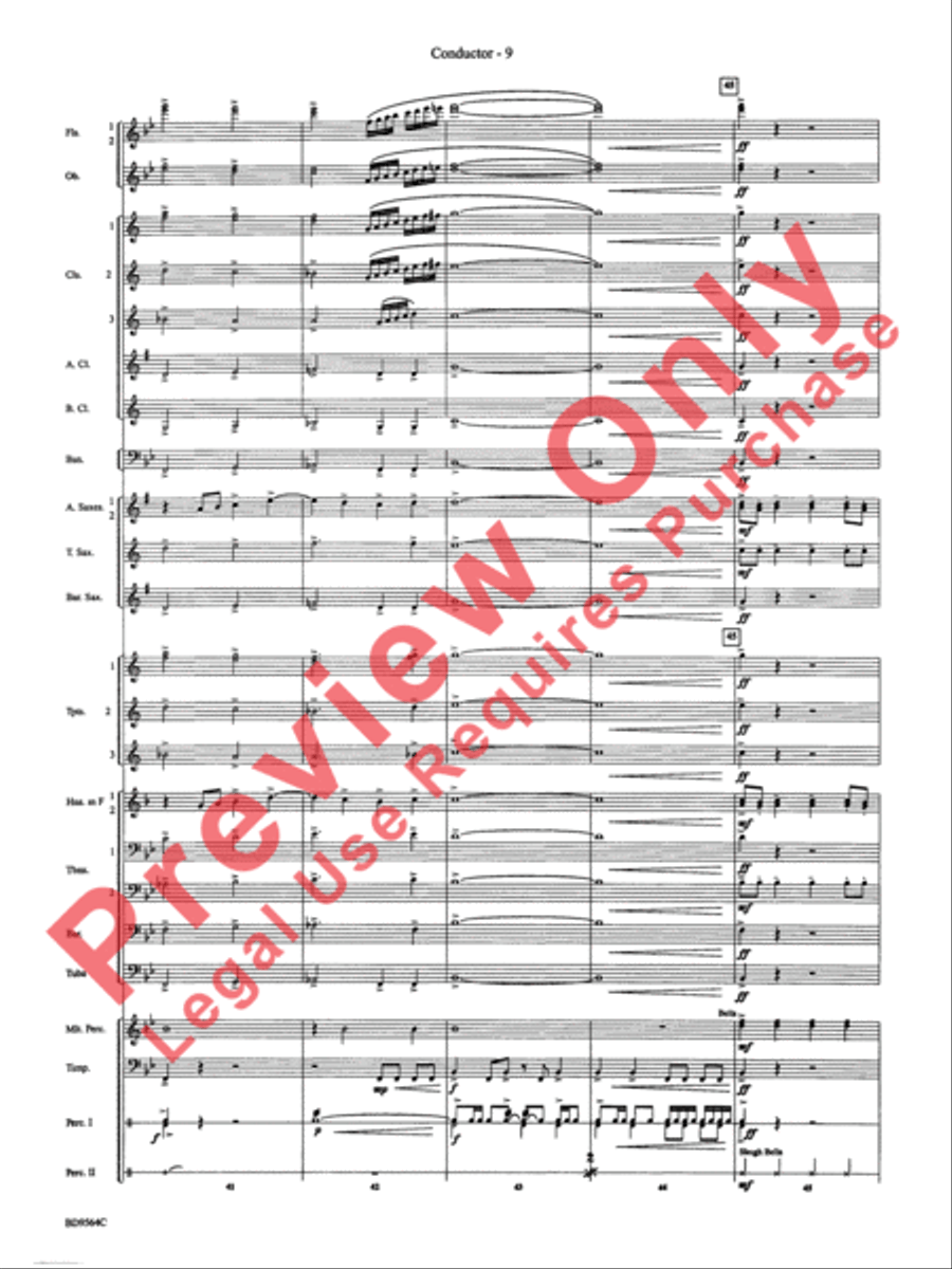Where the Black Hawk Soars Concert Band scores gallery preview page 12