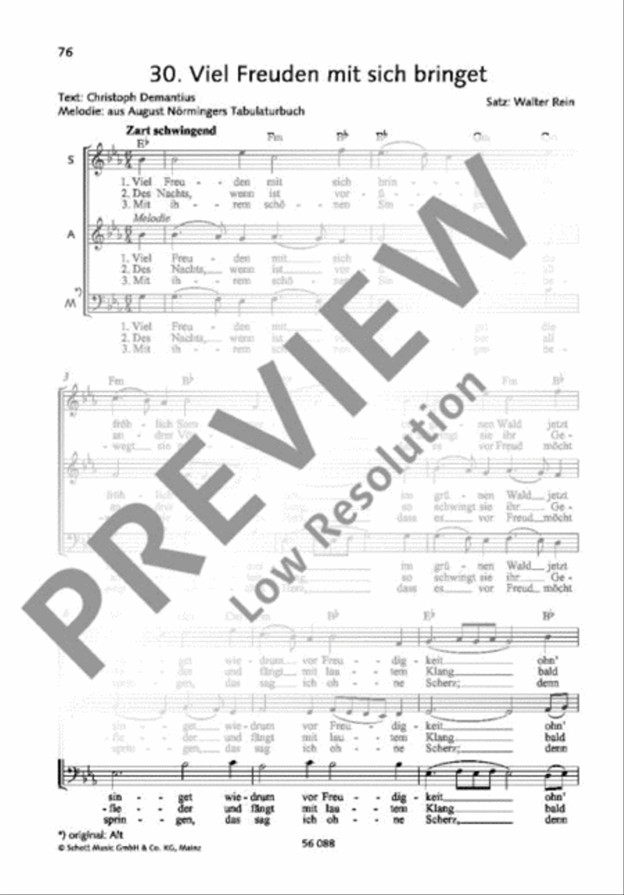 Viel Freuden mit sich bringet Mixed Choir scores gallery preview page 2