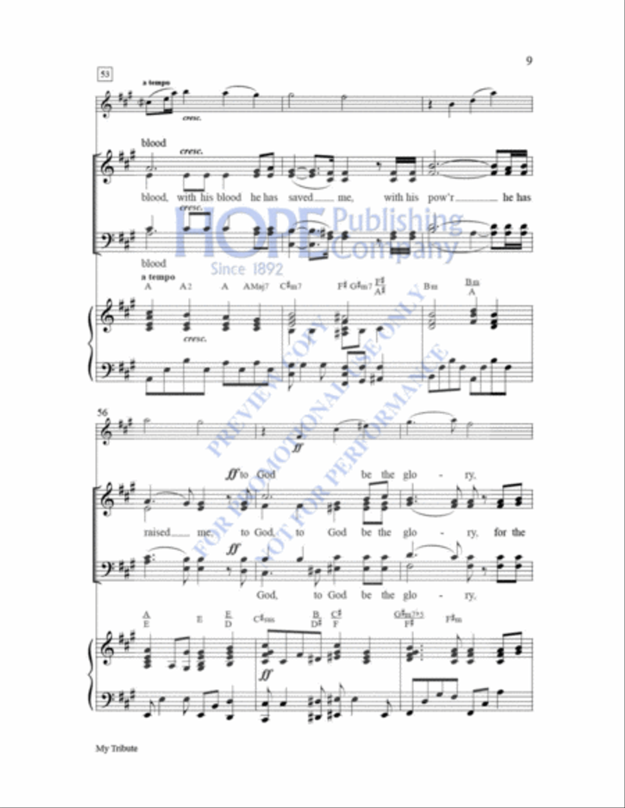 My Tribute My Tribute Choir scores gallery preview page 10