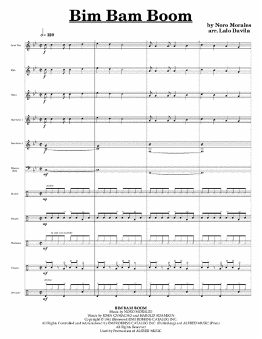 Bim Bam Boom Bim Bam Boom Percussion Ensemble scores gallery preview page 2