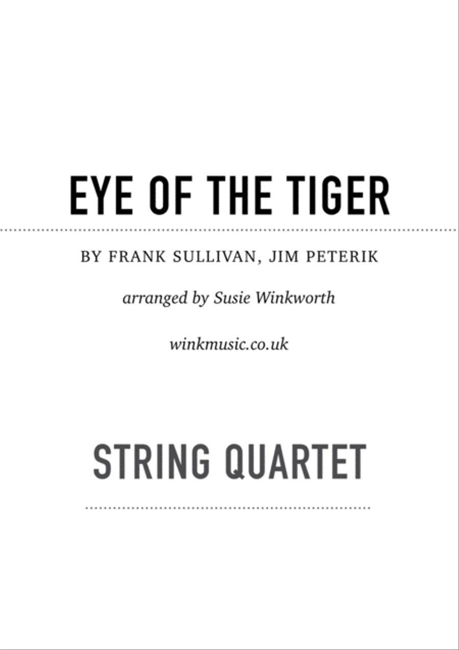 Eye Of The Tiger String Quartet scores gallery preview page 1