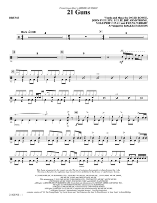 21 Guns (from American Idiot) (arr. Roger Emerson) - Drums