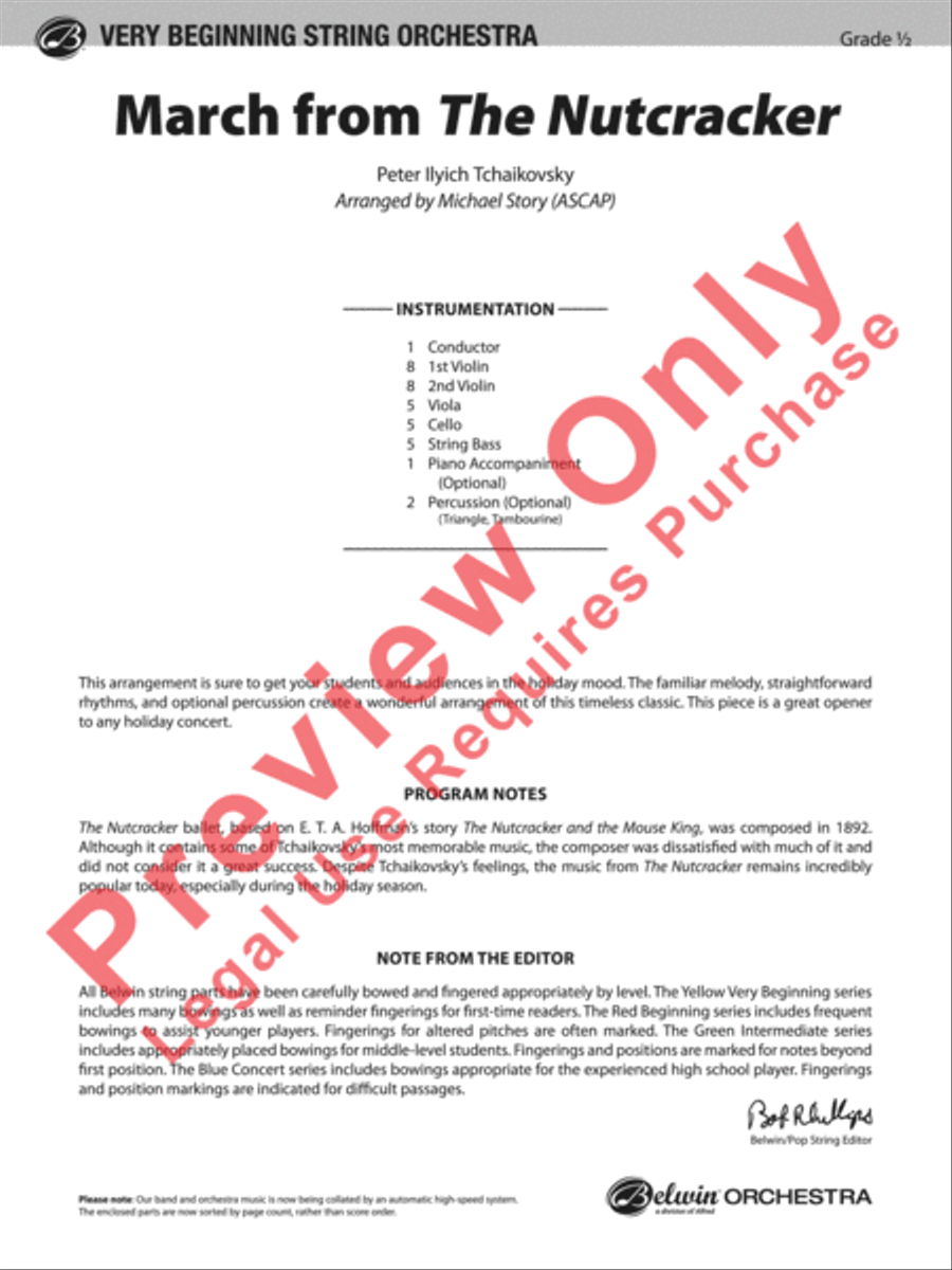 March from The Nutcracker String Orchestra scores gallery preview page 2