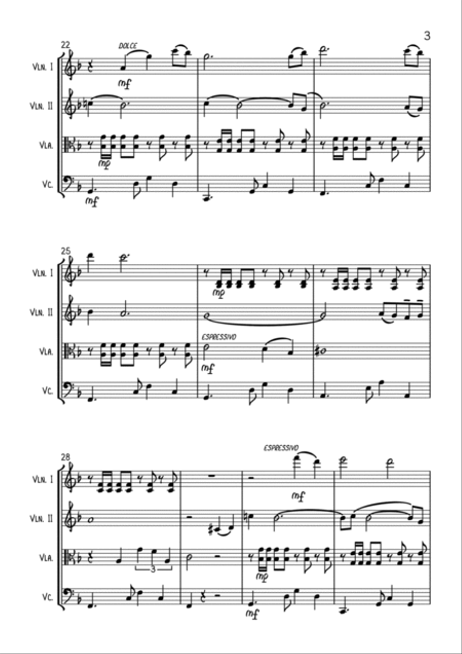 From Russia With Love String Quartet scores gallery preview page 3
