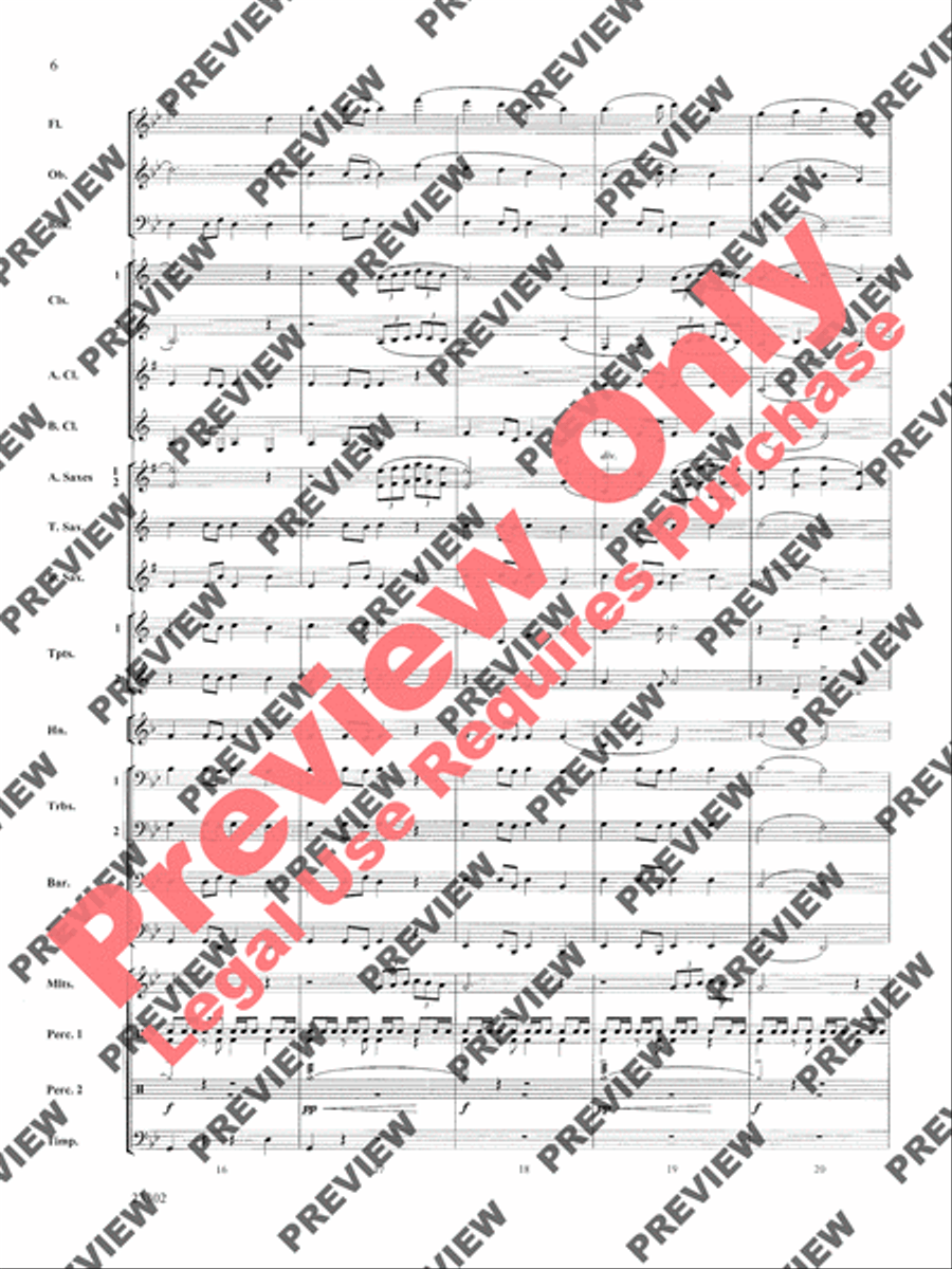 White Water Journey White Water Journey Concert Band scores gallery preview page 7