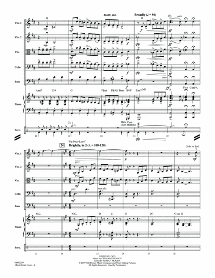 Music from Coco - Conductor Score (Full Score) String Orchestra scores gallery preview page 4