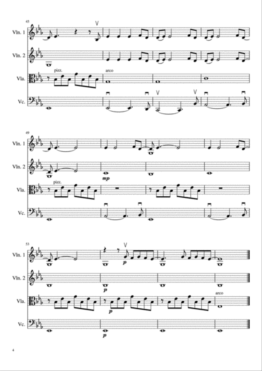 Only Time String Quartet scores gallery preview page 5