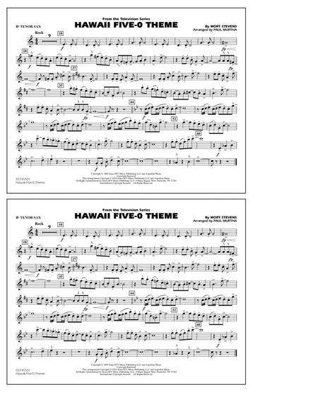 Hawaii Five-O Theme - Bb Tenor Sax