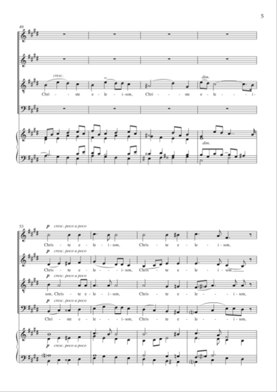 Messe Solennelle en Ut# mineur, Op. 16 4-Part scores gallery preview page 6