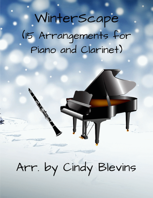 Book cover for WinterScape, 15 arrangements for Piano and Clarinet