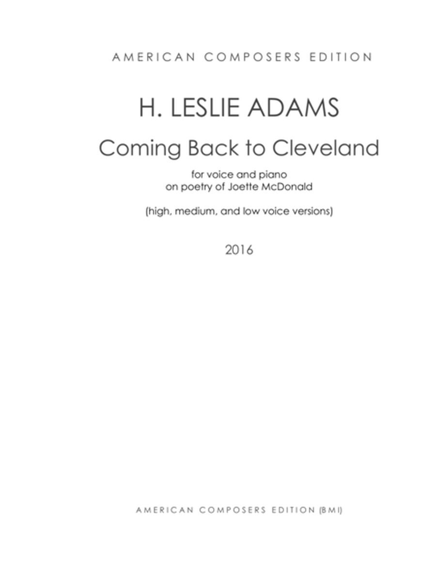 [Adams] Coming Back to Cleveland