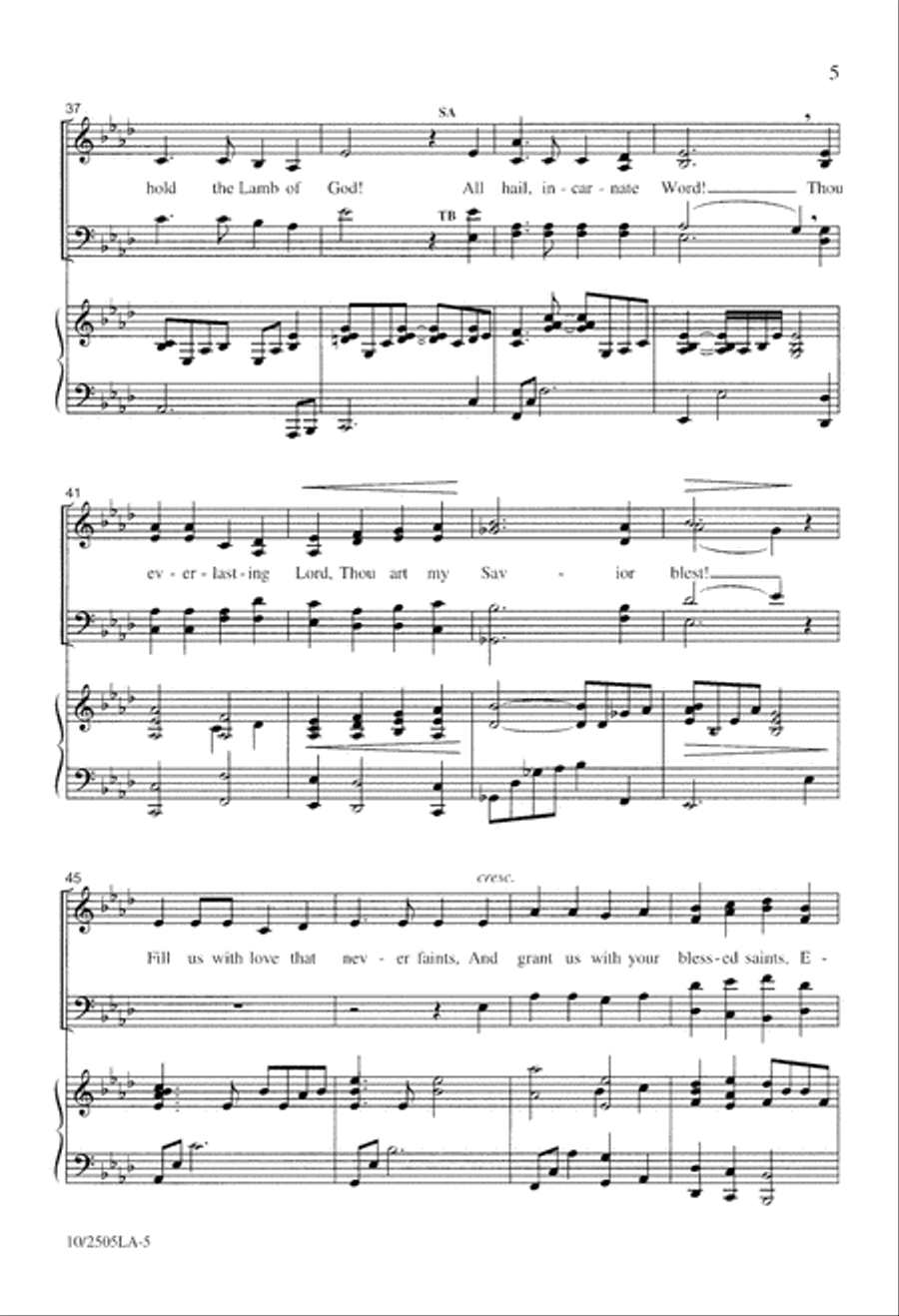 Behold the Lamb of God 4-Part scores gallery preview page 5