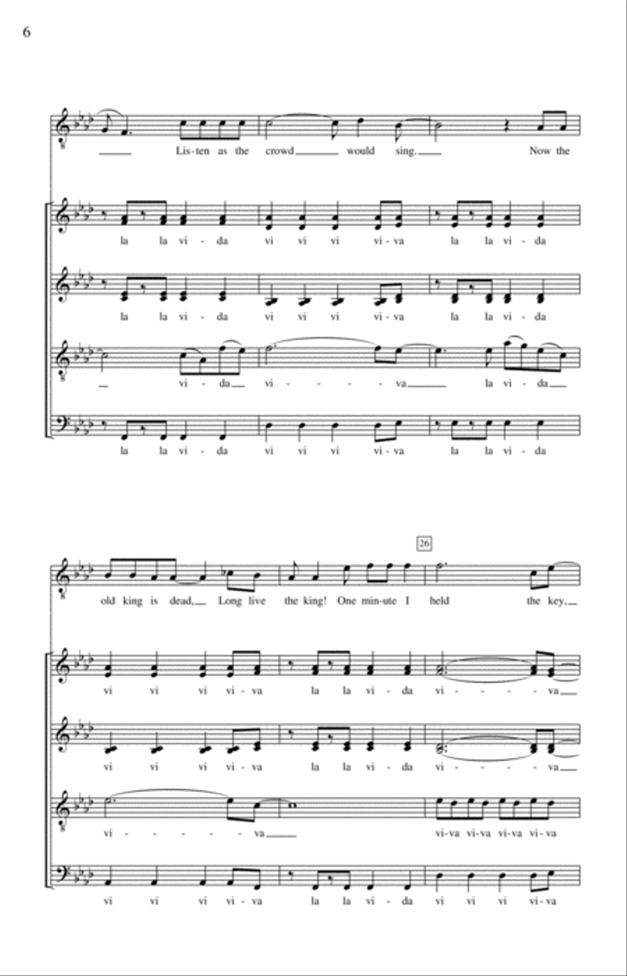 Viva La Vida (arr. Deke Sharon) 4-Part scores gallery preview page 4