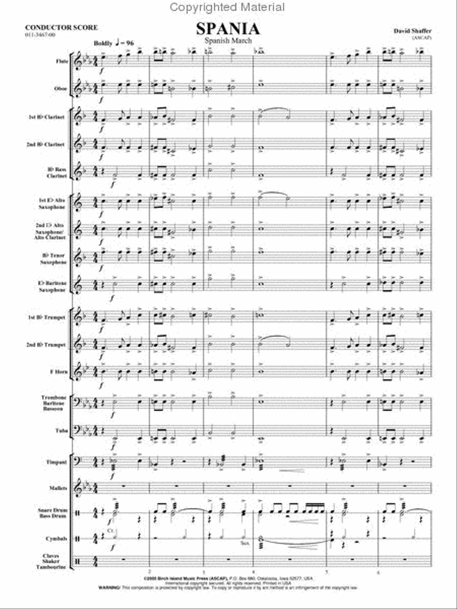 Spania Concert Band scores gallery preview page 2