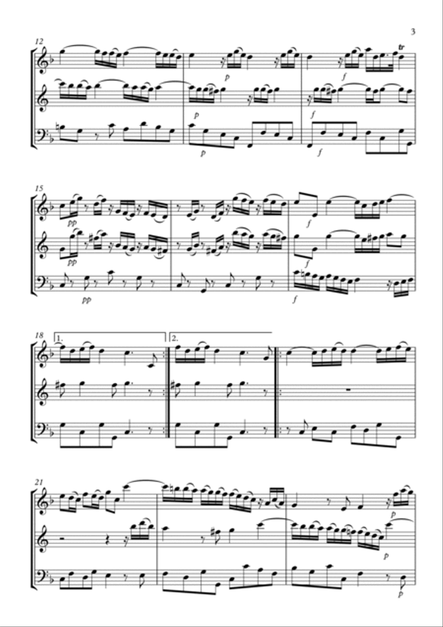 Trio Sonata No.2 Woodwind Trio scores gallery preview page 3
