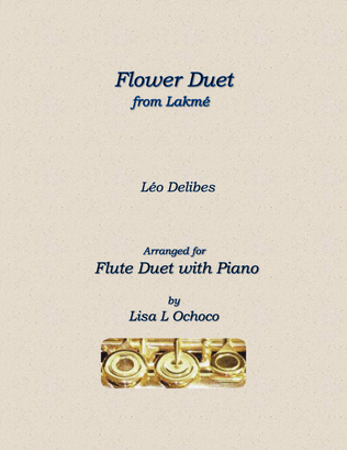 Book cover for Flower Duet from Lakme for Flute Duet and Piano
