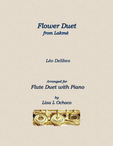 Flower Duet from Lakme for Flute Duet and Piano image number null