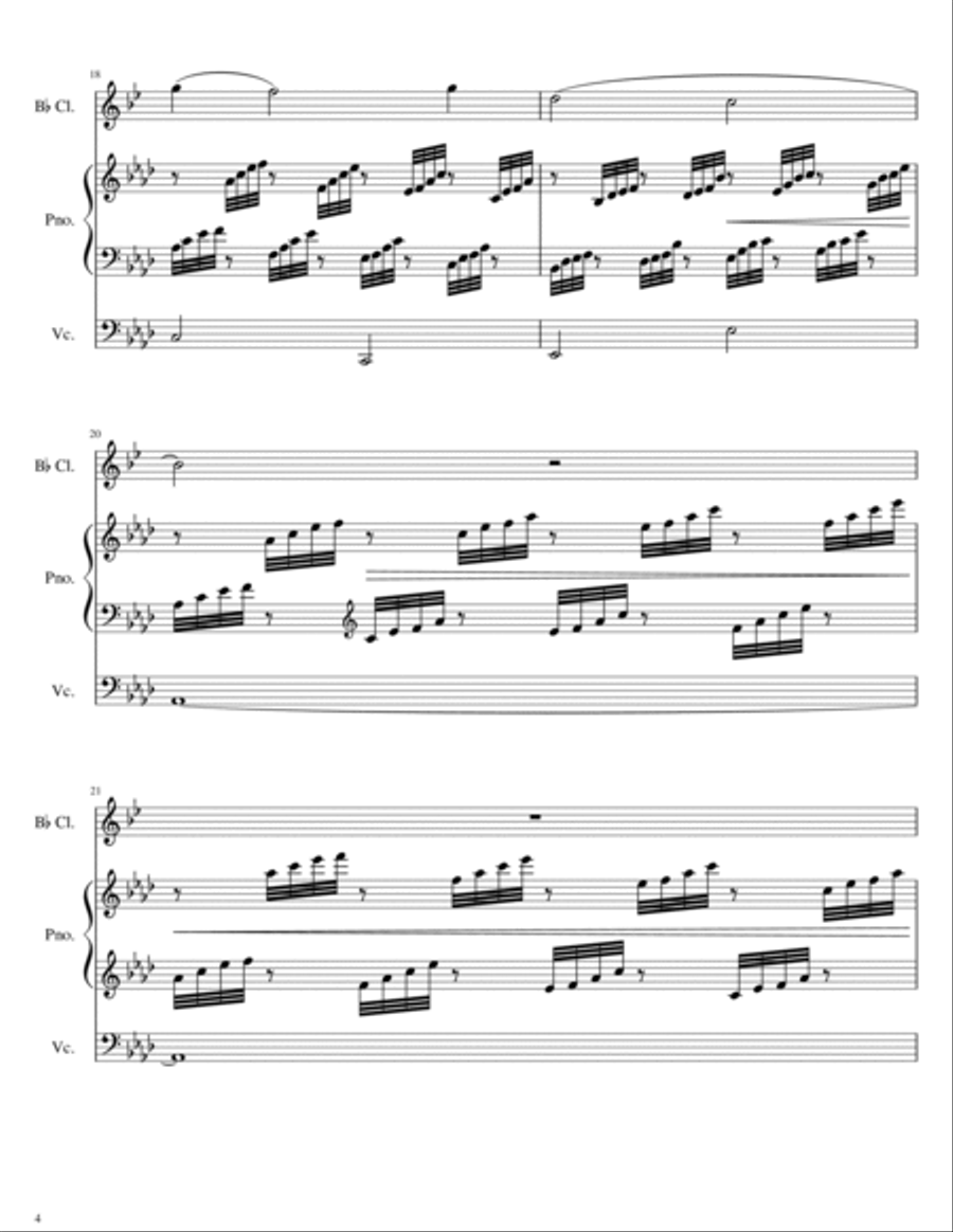 Crossing Jordan: Three Spirituals for clarinet, piano and cello B-Flat Clarinet scores gallery preview page 6