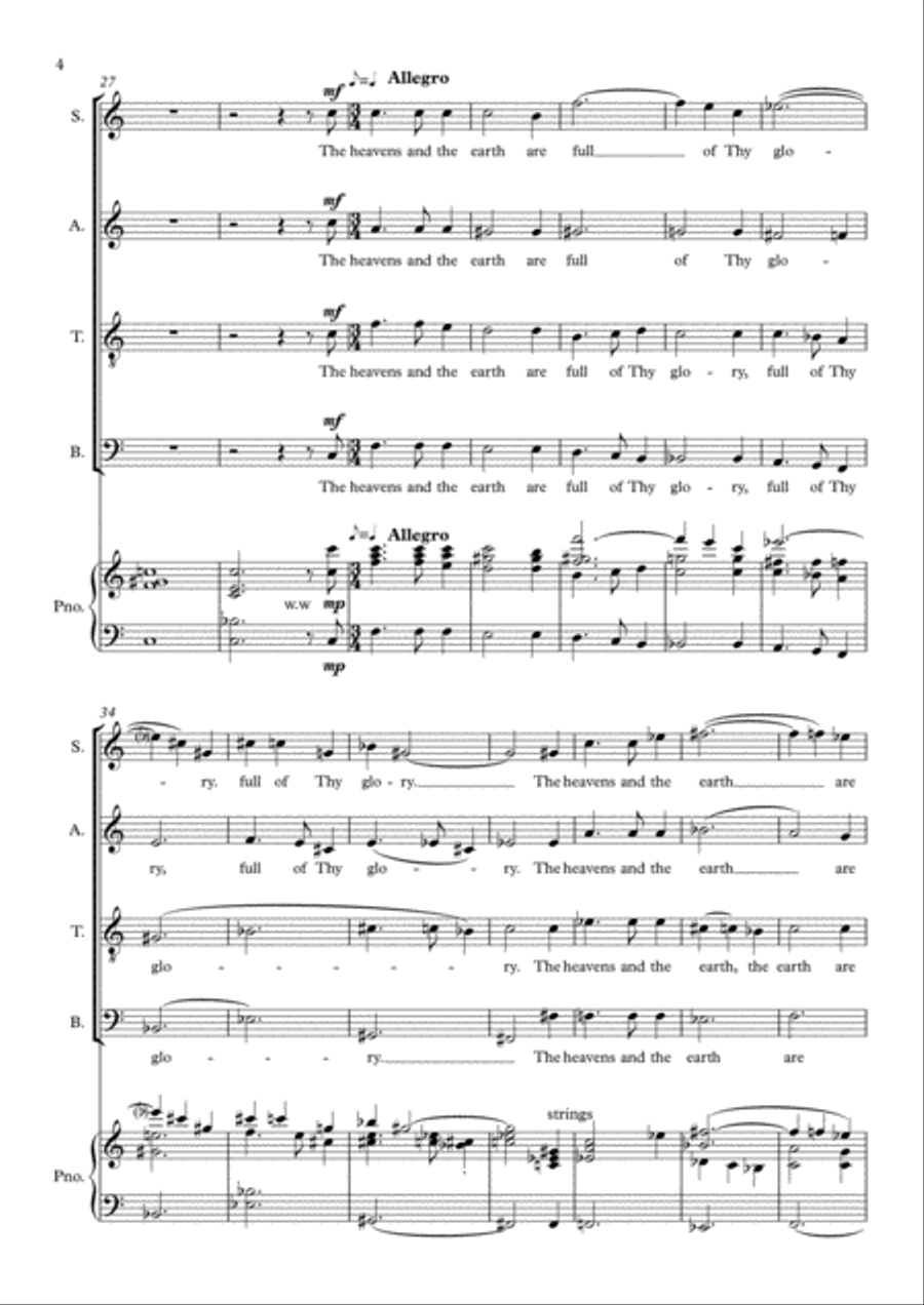 Christmas Hosana - choir and piano 4-Part scores gallery preview page 4