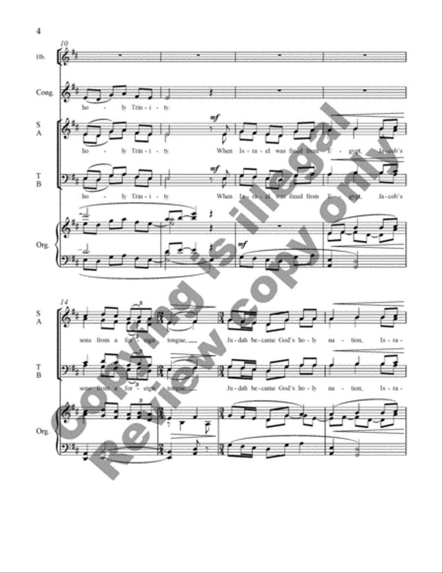 Psalm 114 4-Part scores gallery preview page 4