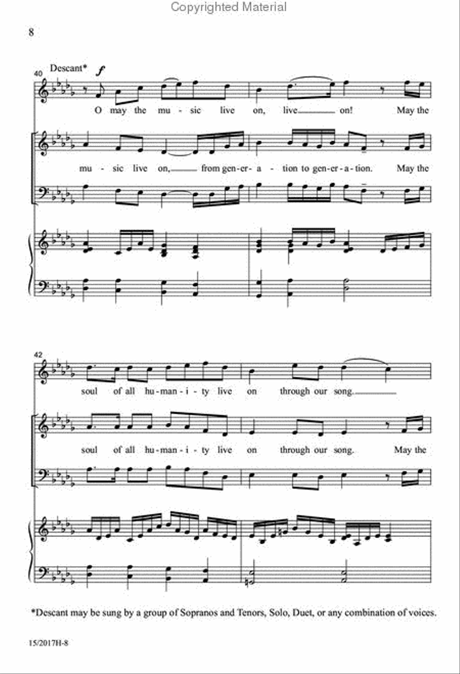 May the Music Live On! May the Music Live On! 3-Part scores gallery preview page 8