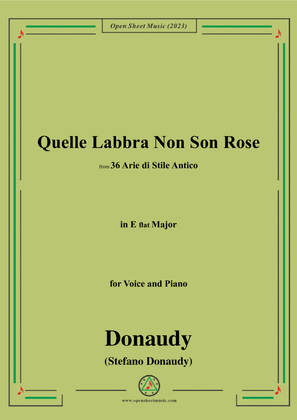 Donaudy-Quelle Labbra Non Son Rose,in E flat Major