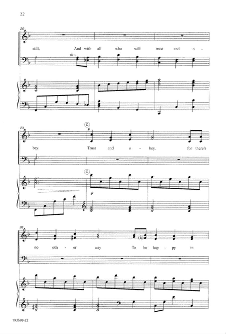 Trust and Obey 4-Part scores gallery preview page 26