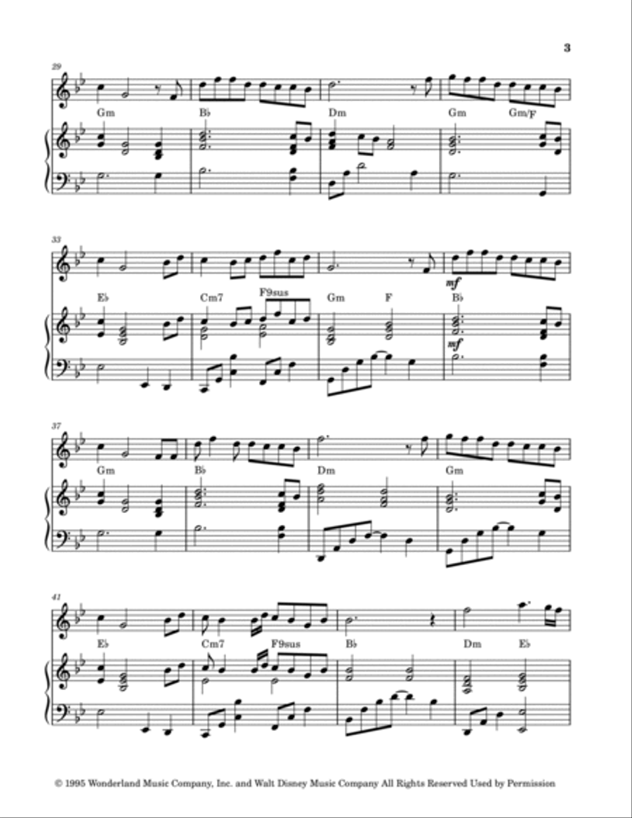 Colors Of The Wind Flute Solo scores gallery preview page 3