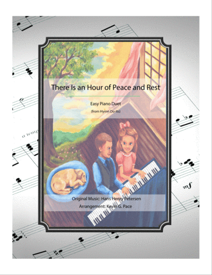There Is An Hour of Peace and Rest (Secret Prayer) - easy piano duet Easy Piano scores gallery preview page 1