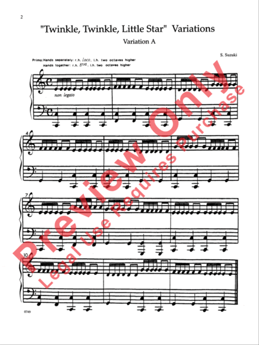 Suzuki Piano Ensemble Music for Piano Duet, Volume 1 Piano Accompaniment scores gallery preview page 3