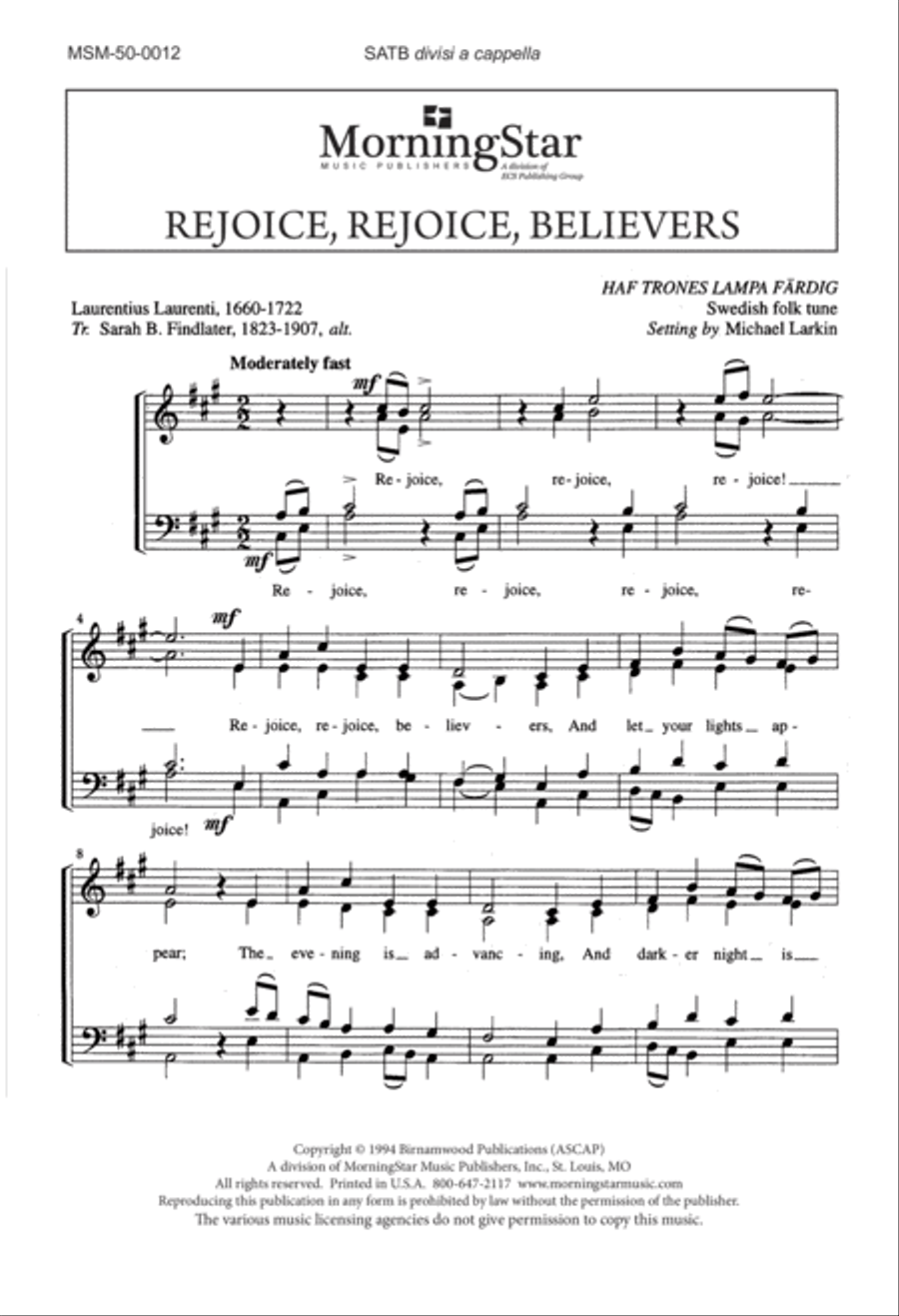 Rejoice, Rejoice, Believers Divisi scores gallery preview page 1