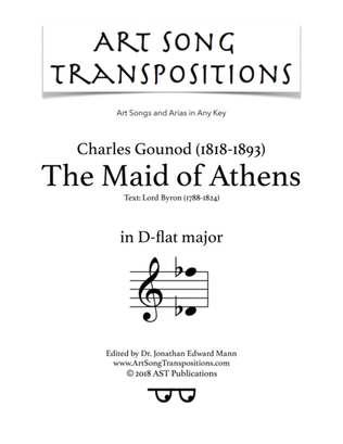GOUNOD: The Maid of Athens (transposed to D-flat major)