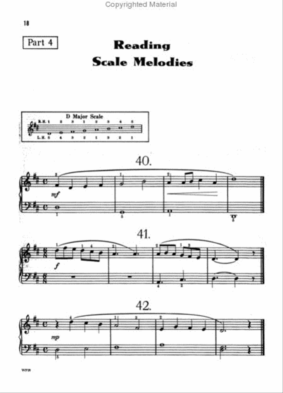 Sight Reading, Level 3 Piano Method scores gallery preview page 3