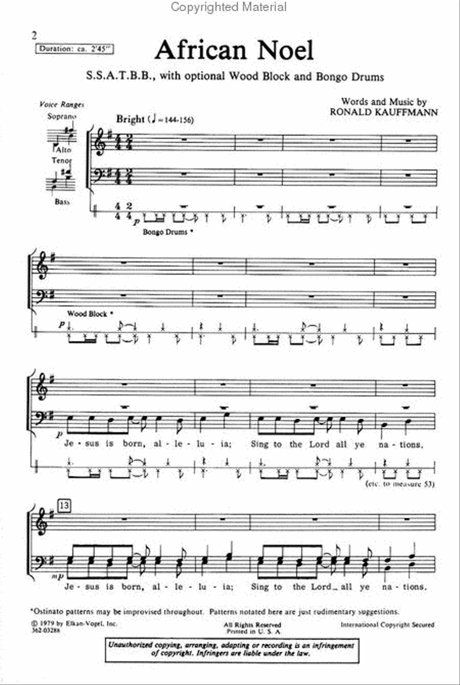 African Noel African Noel Choir scores gallery preview page 2