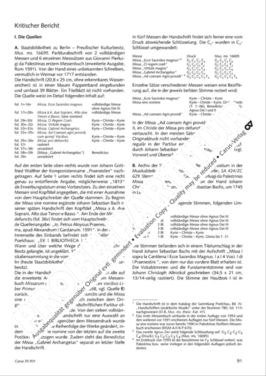 Palestrina: Masses and individual movements Score scores gallery preview page 106