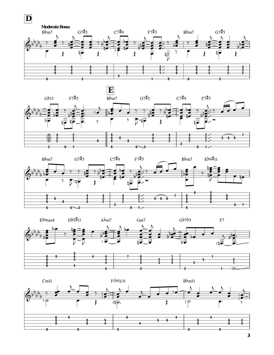 Nature Boy (arr. Matt Otten) Electric Guitar scores gallery preview page 3