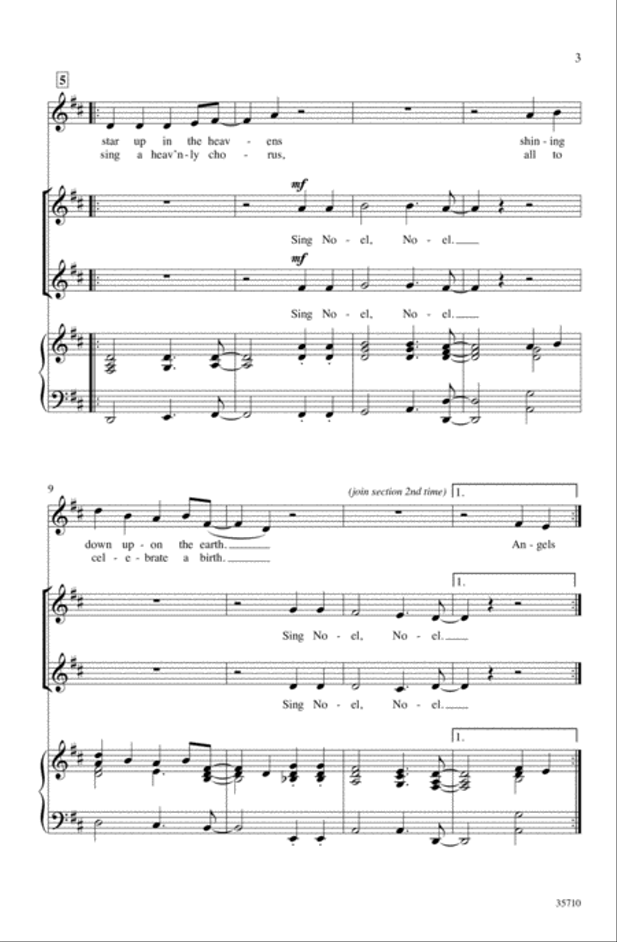 Sing Noel, Noel! Sing Noel, Noel! 2-Part scores gallery preview page 2