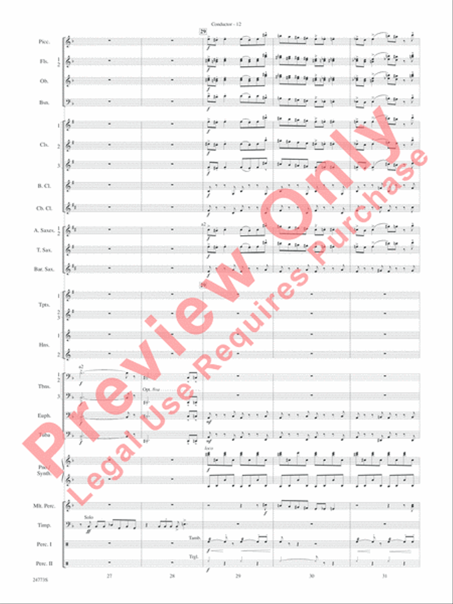 Suite from The Star Wars Epic - Part II Concert Band scores gallery preview page 15