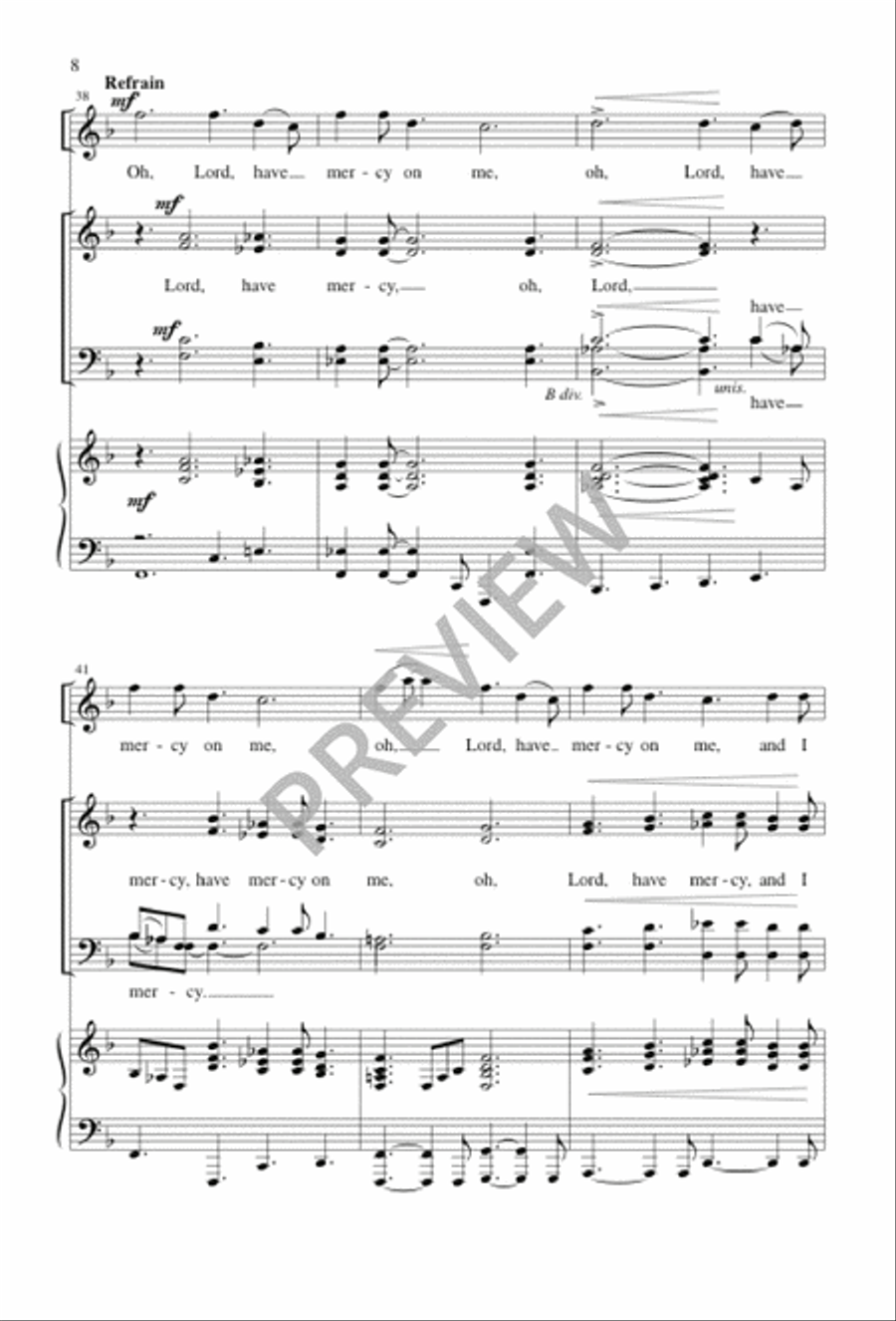 Ride Up in the Chariot 4-Part scores gallery preview page 8