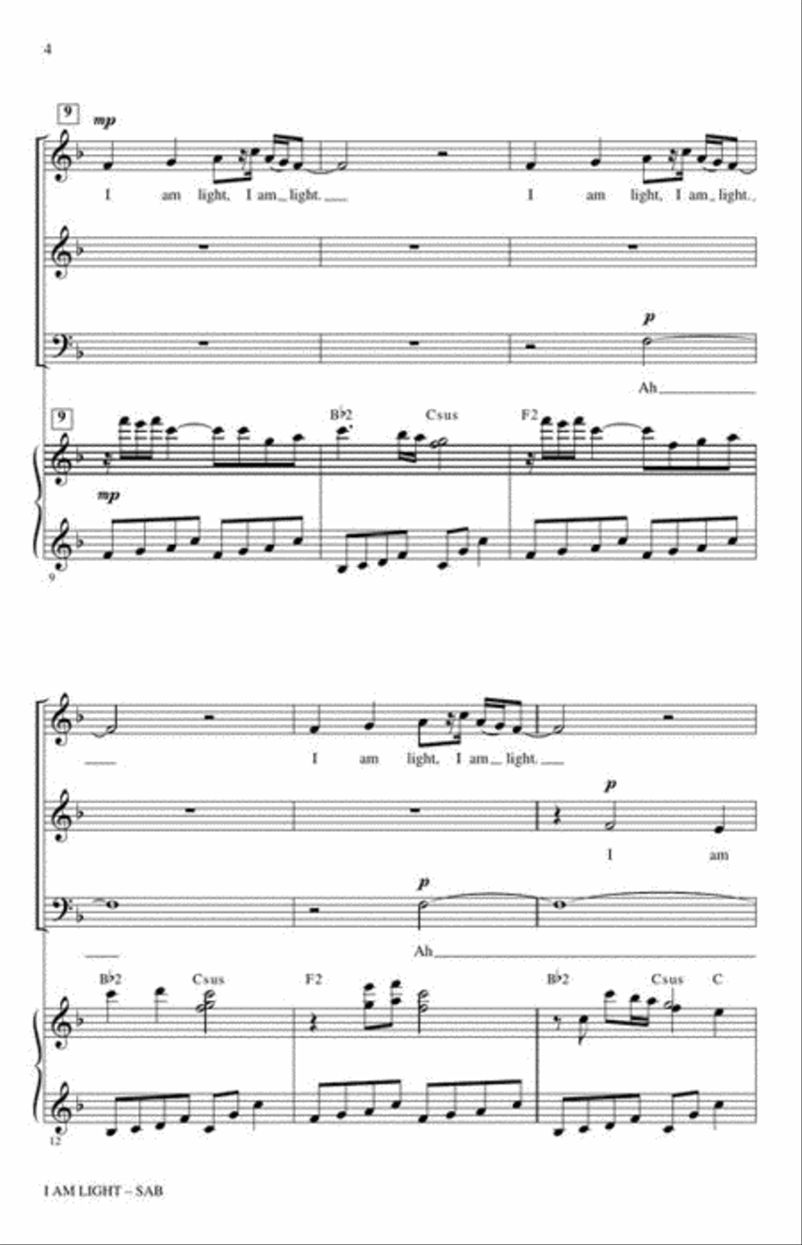 I Am Light I Am Light 3-Part scores gallery preview page 6